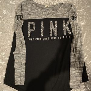 Pink size lg long sleeve shirt